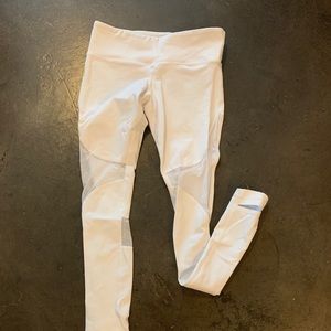 ALO White Mesh Leggings